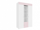 Шкаф комбинированный Алиса с 3 дверями 332.25 исп.3 (Белый/Розовый)