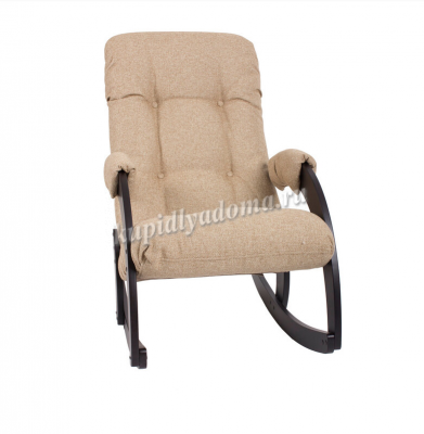 Кресло-качалка Неаполь Модель 11 (Венге-эмаль/Ткань Бежевый Malta 03 А)