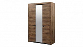 Шкаф для одежды Лючия 33.02 3-х дверный с зеркалом (Венге/Кейптаун)