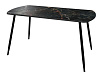 Стол обеденный раздвижной Релакс-1 (Черный/Пластик Мрамор марквина черный) 